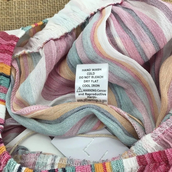 Lumbere Women’s Striped Jumpsuit NWT Summer Beach Size Medium - Picture 6 of 6